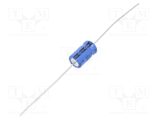 Electrolytic Capacitor, Miniature, 47 µF, 40 V, 021 ASM Series, ± 20%, Axial Leaded