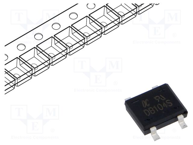 Bridge rectifier: single-phase; Urmax: 400V; If: 1A; Ifsm: 30A; SMT