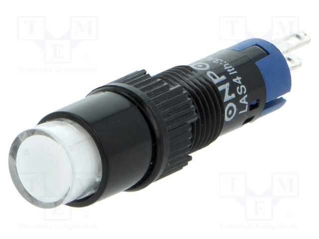 Switch: push-button; Pos: 2; SPDT; 0.5A/250VAC; 1A/24VDC; white