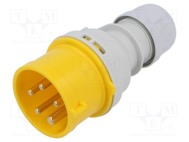 Connector: AC supply; plug; male; 16A; 110VAC; IEC 60309; IP44