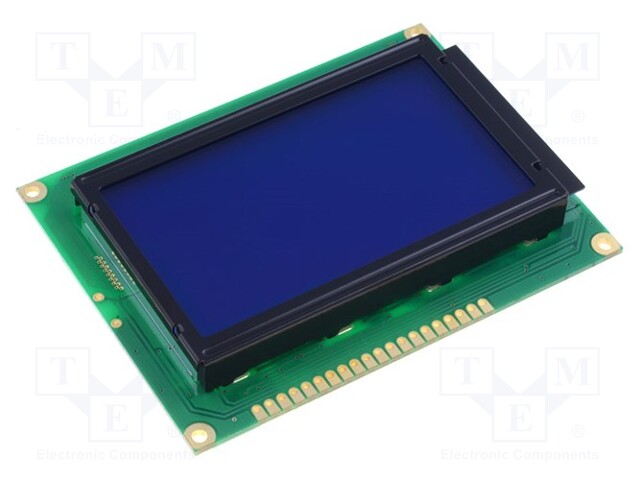 Display: LCD; graphical; 128x64; STN Negative; blue; 93x70x13.6mm