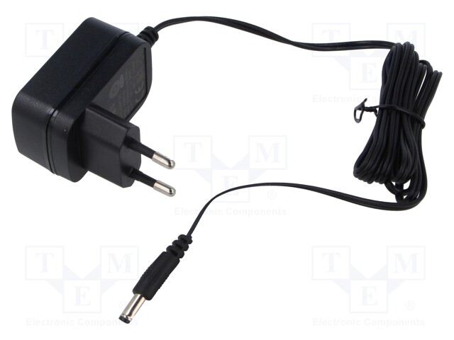 Power supply: switching; mains,plug; 5VDC; 1A; 5W; Plug: EU; 73.77%