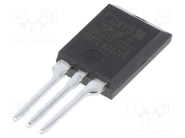 Diode: rectifying; THT; 600V; 15A; Package: tube; ISOPLUS220™; 25ns