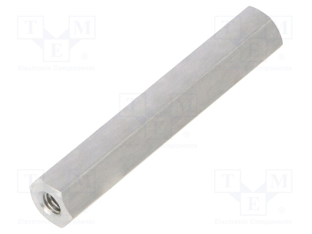 Screwed spacer sleeve; Int.thread: M2,5; 30mm; hexagonal