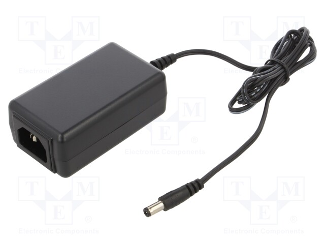 Power supply: switched-mode; 12VDC; 1.25A; Out: 5,5/2,1; 15W; 85%