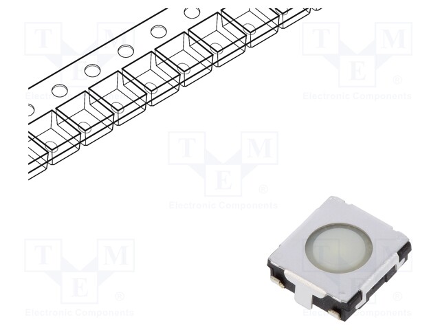 Microswitch TACT; SPST; Pos: 2; 0.02A/15VDC; SMT; none; 3.5N; 2mm