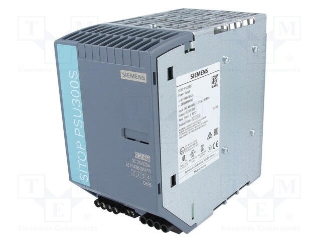 Power supply: switched-mode; 480W; 24VDC; 20A; 3x340÷550VAC; IP20