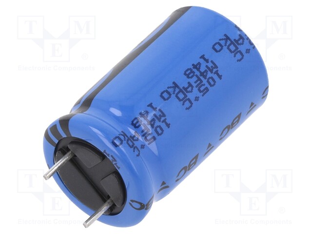 Capacitor: electrolytic; 1.5mF; 50VDC; Ø16x25mm; Pitch: 7.5mm; ±20%