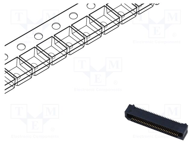 Connector: PCB to PCB; female; PIN: 60; 0.8mm; ERF8; gold-plated