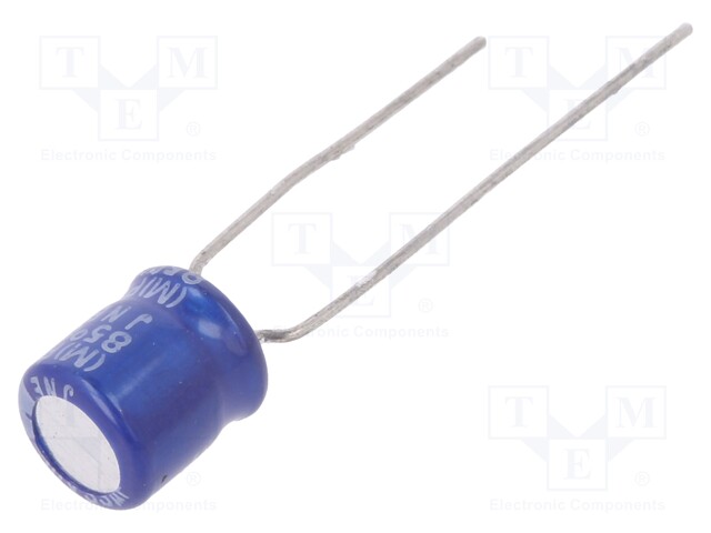 Capacitor: electrolytic; THT; 33uF; 50VDC; Ø6.3x7mm; Pitch: 5mm