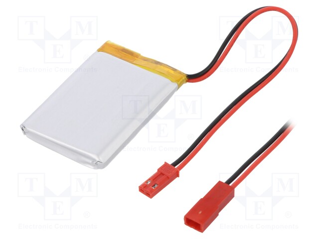 Re-battery: Li-Po; 3.7V; 1100mAh; Leads: cables; 6.2x32x55mm