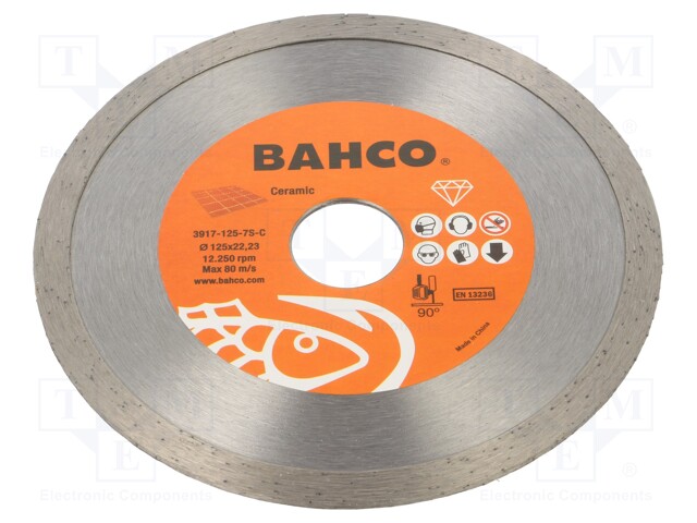 Cutting diamond wheel; Ø: 125mm; Øhole: 22.23mm; Disc thick: 2mm