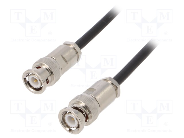 Test lead; 70VDC; 33VAC; BNC male plug- BNC male plug; black