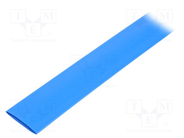 Heat shrink sleeve; glueless; 3: 1; 24mm; L: 1.2m; blue; polyolefine