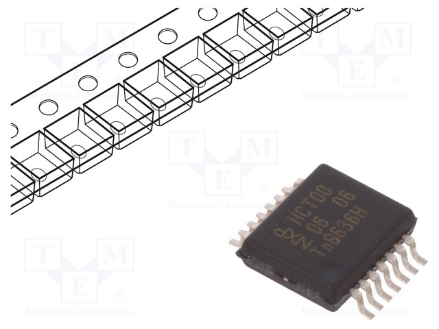 IC: digital; NAND; Channels: 4; IN: 2; SMD; SSOP16; Series: HCT