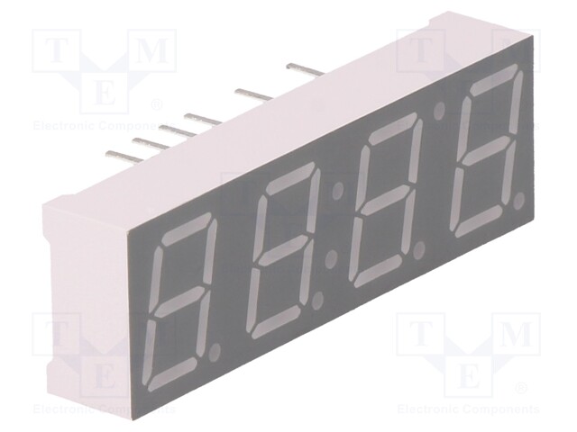 Display: LED; 7-segment; 10mm; 0.394"; No.char: 4; red; 320÷975ucd