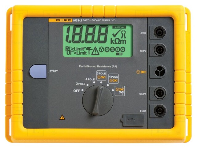 Earthing resistance meter; LCD (1999) 25mm,with a backlit