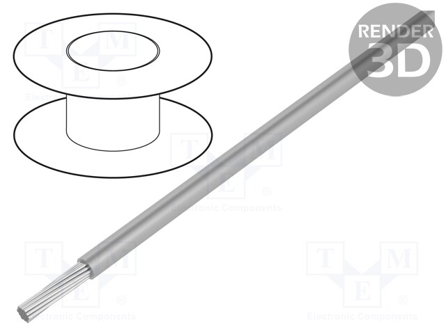 Wire; ÖLFLEX® HEAT 180 SiF; stranded; Cu; 0.5mm2; silicone; grey