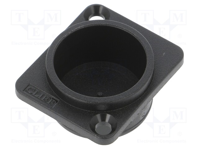 Protection cap; countersunk screw hole; black; plastic; D: 12mm