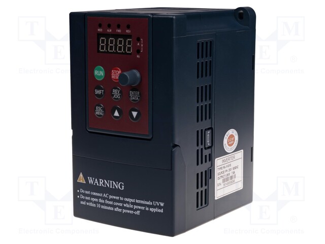 Inverter; Max motor power: 1.5kW; Usup: 230VAC; 7.5A; FA-1F