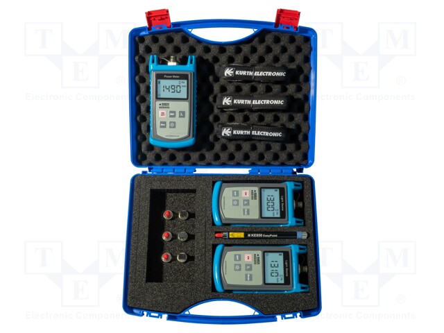 Measuring kit: fiber optic network test kit; 340x270x80mm