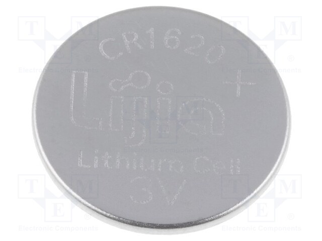 Battery: lithium; 3V; CR1620,coin; Ø16x2mm; 70mAh