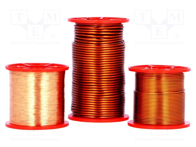 Coil wire; single coated enamelled; 0.9mm; 1kg; max.200°C