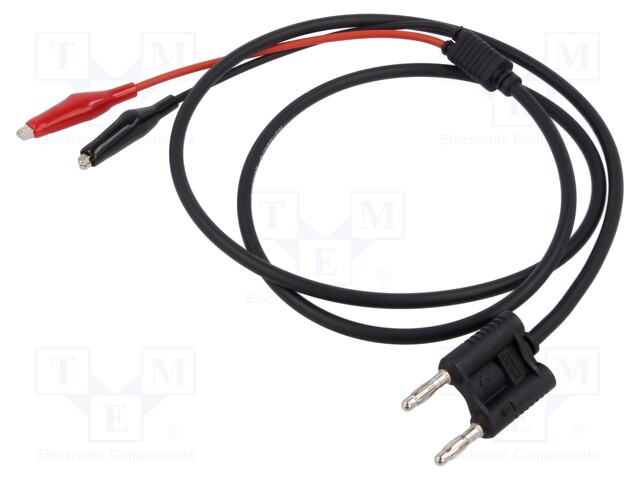 Test lead; 60VDC; 30VAC; 3A; with 4mm axial socket; Len: 1m; black