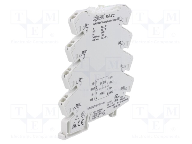 Converter: signal separator/amplifier; DIN; 0÷10V,2÷10V; 24VDC