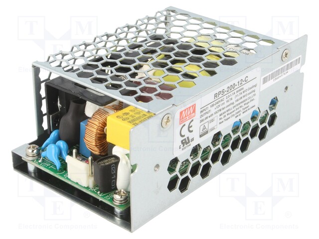 Power supply: switched-mode; 200W; 113÷370VDC; 80÷264VAC; OUT: 1