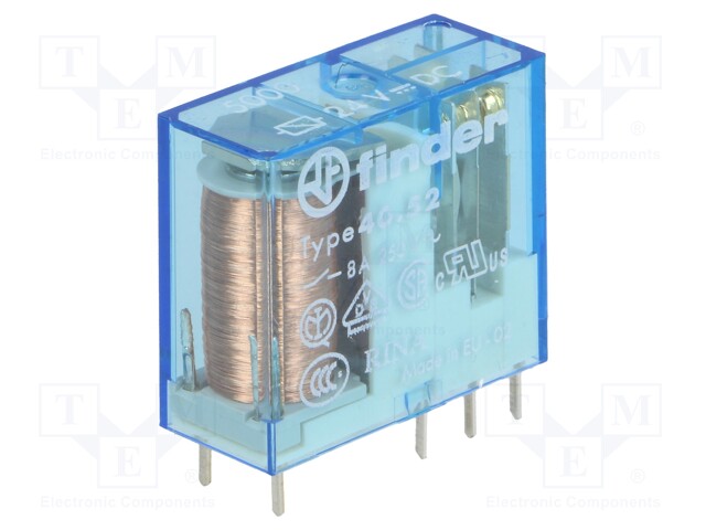 Relay: electromagnetic; DPDT; Ucoil: 24VDC; 8A/250VAC; 8A/30VDC