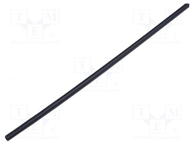 Heat shrink sleeve; 2.4mm; L: 1m; 2: 1; black; Temp: -55÷125°C