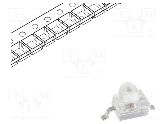 LED; SMD; Gull wing; green; 40÷100mcd; 2.5x2x2.8mm; 20°; 2.2÷2.5V