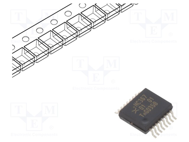 IC: digital; 3-state,HEX,buffer,line driver; Channels: 6; SMD