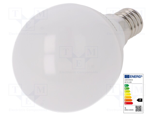 LED lamp; neutral white; E14; 230VAC; 470lm; 5.5W; 4000K; CRImin: 80