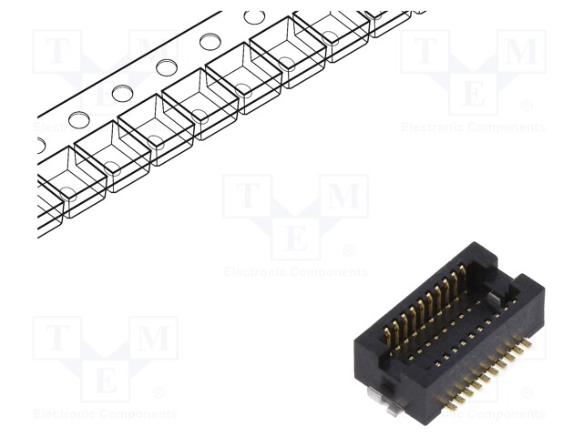 Connector: PCB to PCB; male; PIN: 20; 0.5mm; H: 2.3mm; Series: DF12N