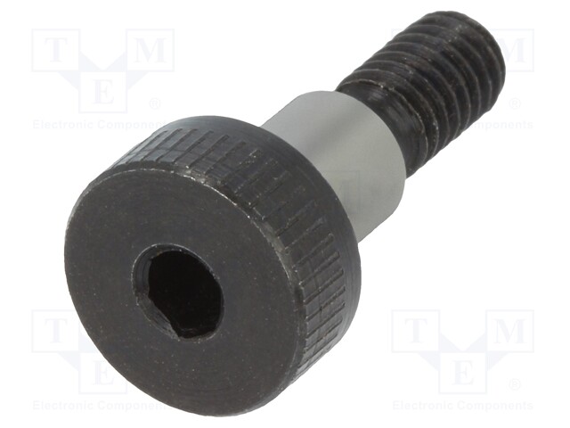 Shoulder screw; Mat: steel; Thread len: 8mm; Thread: M4; Cut: imbus