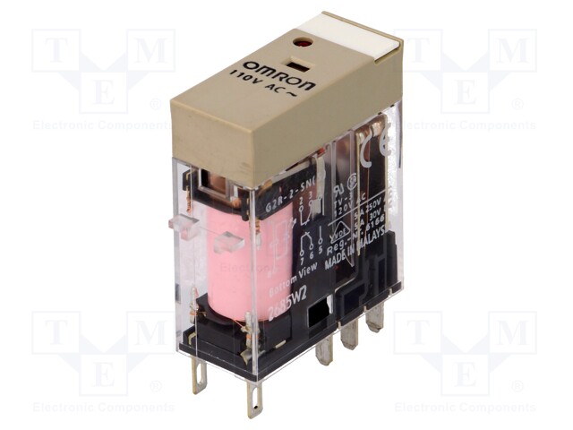 Relay: electromagnetic; DPDT; Ucoil: 110VAC; 5A/250VAC; 5A/30VDC