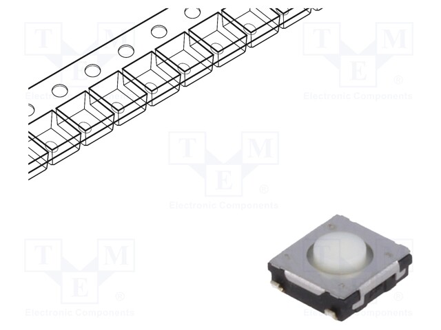 Microswitch TACT; SPST; Pos: 2; 0.02A/15VDC; SMT; none; 1.6N; 2.5mm