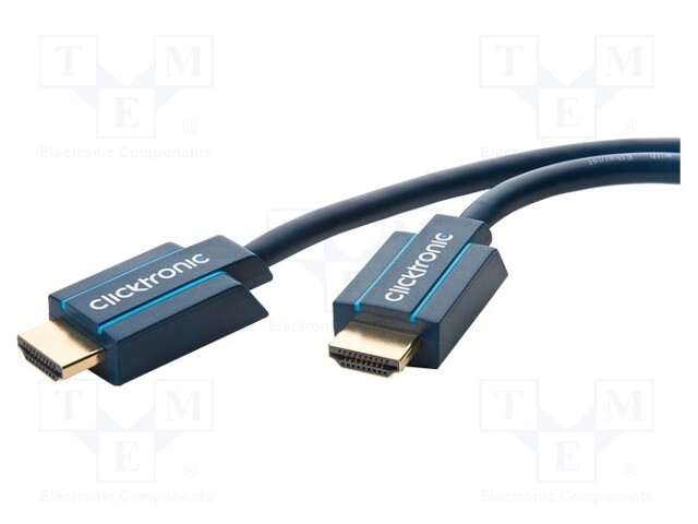 Cable; HDMI 1.4; HDMI plug,both sides; 15m; blue