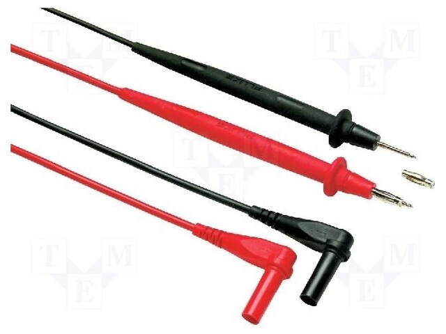 Test lead; silicone; 1.5m; 10A; red and black; 2x test lead; 1kV