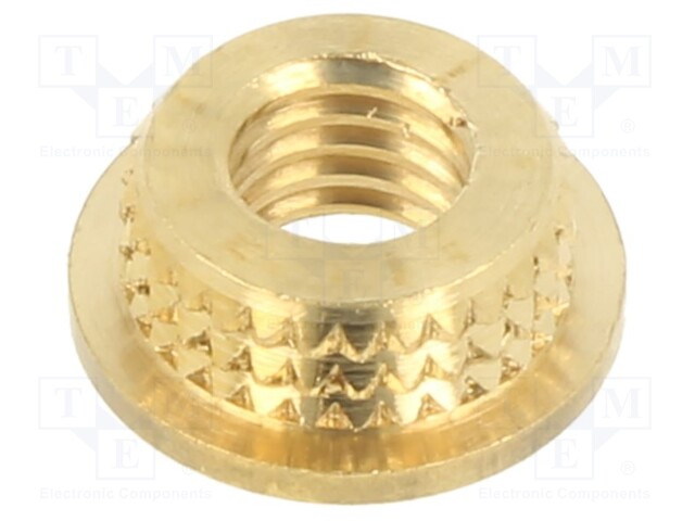 Threaded insert; brass; M5; BN: 37905; L: 3mm; Features: for plastic