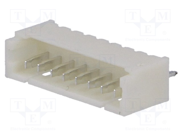 Socket; wire-board; male; 1.25mm; PIN: 8; THT; 125V; 1A; tinned