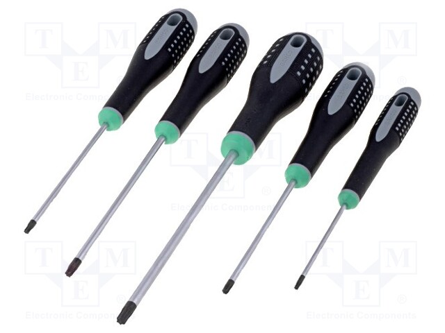 Screwdrivers; Pcs: 5; Torx; Kind of handle: Ergo