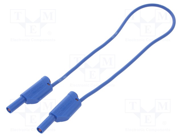 Test lead; PVC; 0.5m; blue; 16A; Cond.cross sec: 1mm2