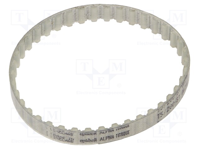 Timing belt; T5; W: 8mm; H: 2.2mm; Lw: 200mm; Tooth height: 1.2mm