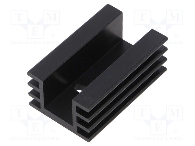 Heatsink: extruded; U; TO220; black; L: 50mm; W: 32mm; H: 20mm; 7K/W