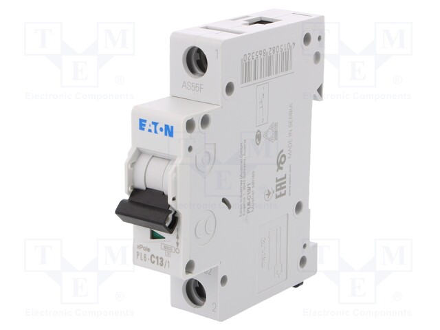 Circuit breaker; 230/400VAC; Inom: 13A; Poles: 1; DIN; Charact: C