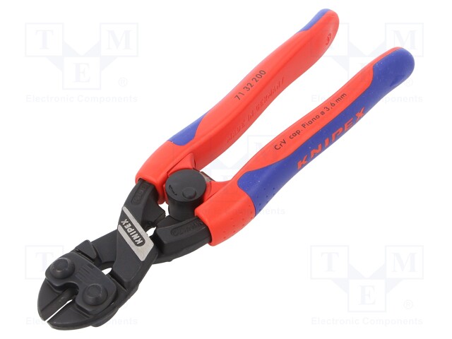 Pliers; cutting; blackened tool,two-component handle grips