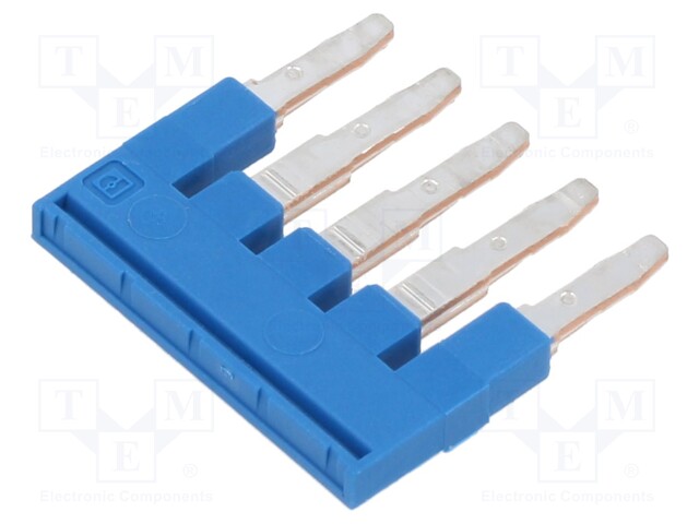 Comb bridge; ways: 5; blue; Width: 5mm; UL94V-0